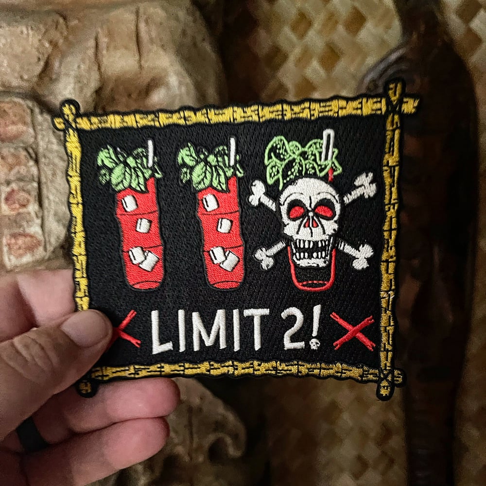 LIMIT 2! 5" Embroidered Zombie Cocktail Sew-On/Iron-On Patch