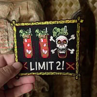 Image 1 of LIMIT 2! 5" Embroidered Zombie Cocktail Sew-On/Iron-On Patch