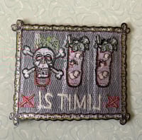 Image 3 of LIMIT 2! 5" Embroidered Zombie Cocktail Sew-On/Iron-On Patch