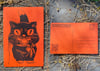 Black Cat Halloween Risograph Postcards