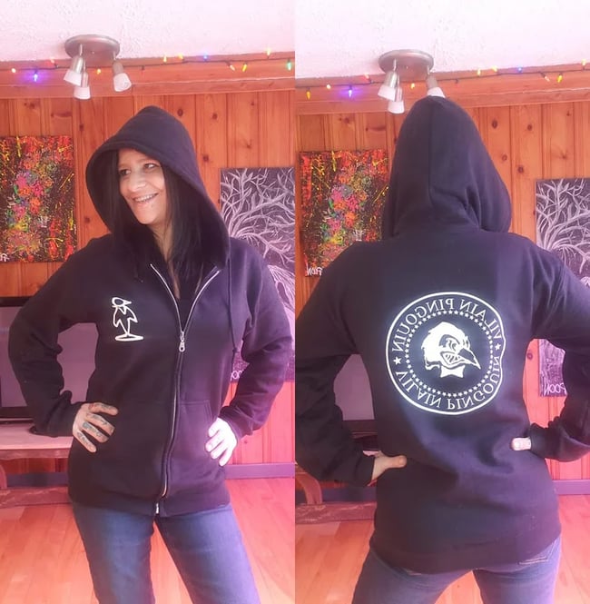 Hoodie Noir Vilain Pingouin