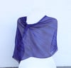 Silk Gauze Scarf Purple Diagonal