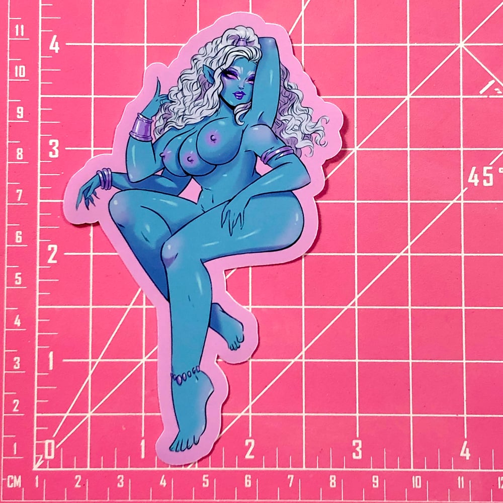 Alien Babe Nudie NSFW STICKER