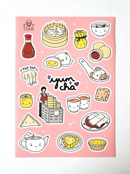 Image of Yum Cha Love A5 Sticker Sheet