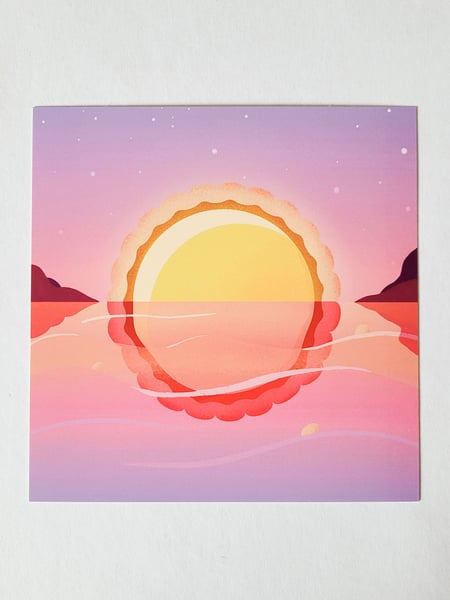 Image of Square Egg Tart Sunset Print