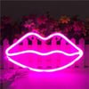 LED Neon Lips Wall Decor