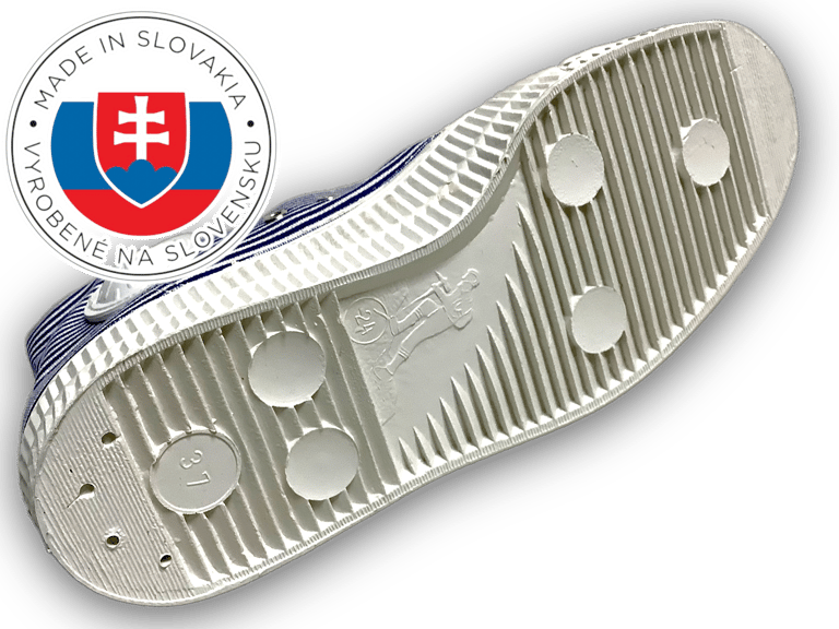VEGANCRAFT pinstripe hi top blue white sneaker shoes made in Slovakia Image 4