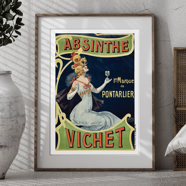 Absinthe Vichet | Nover | 1900 | Vintage Ads | Wall Print | Vintage Poster