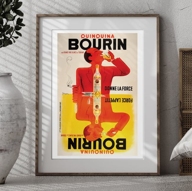Quinquina Bourin | Jacques & Pierre Bellenger | 1936 | Vintage Ads | Wall Art Print | Vintage Poster