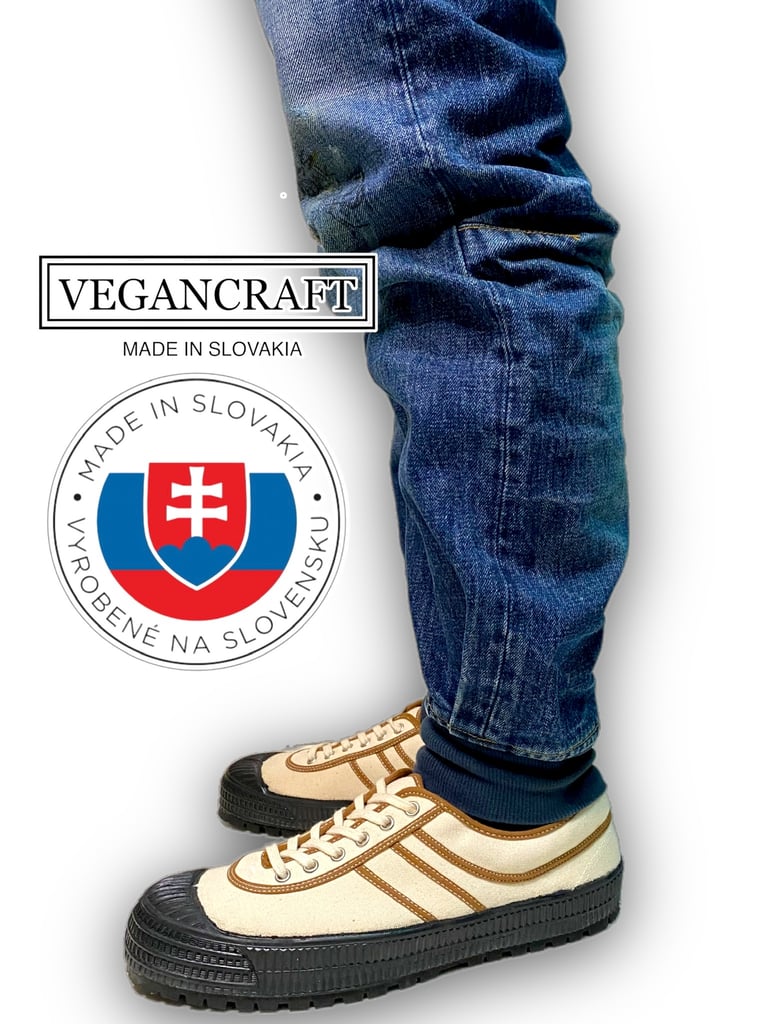 VEGANCRAFT hiker natural canvas sneaker shoes made in Slovakia Image 2