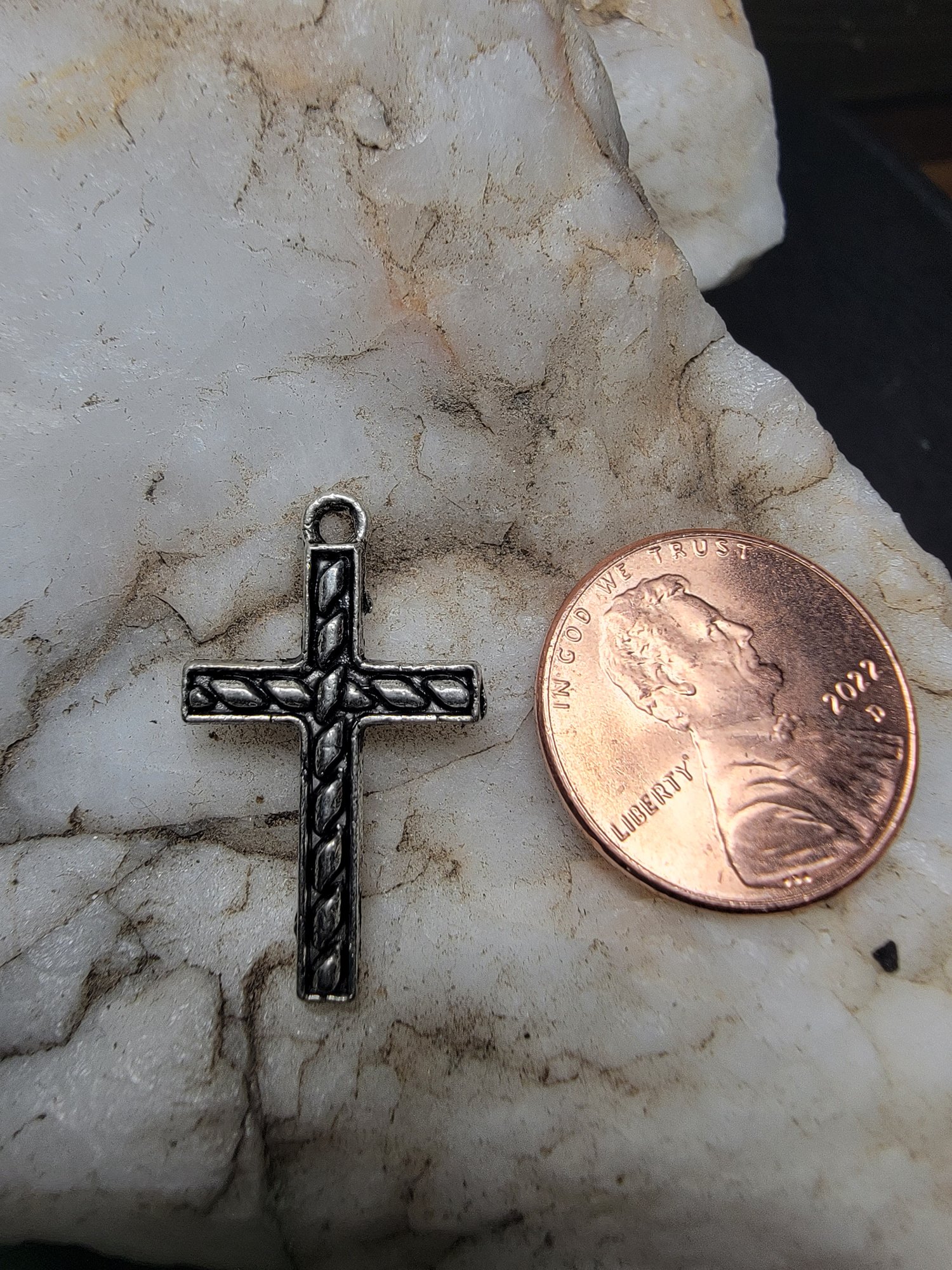 Cross Rope Style Charm
