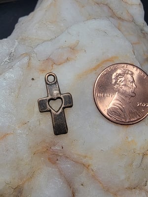 Heart Cross Charm