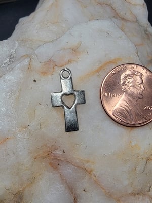 Heart Cross Charm