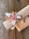 Bracelet floral rose et blanc