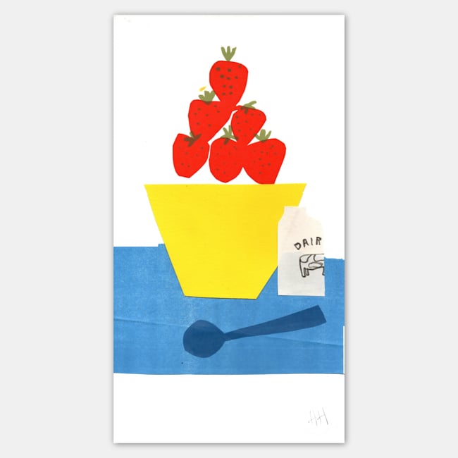 Strawberries & Cream Giclée Print