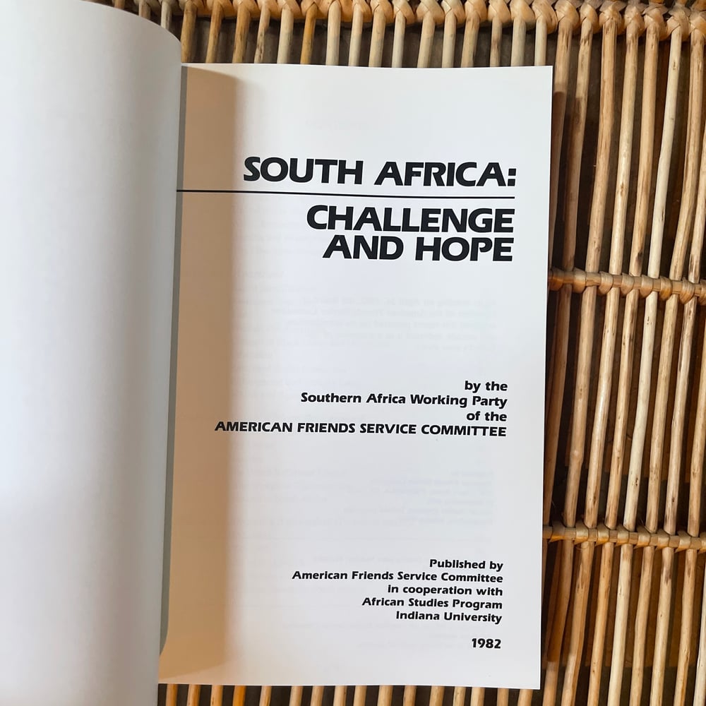 South Africa: Challenge and Hope