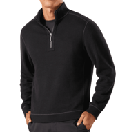 Image 1 of Tommy Bahama Flipshore Half-Zip Reversible Sweatshirt- Ebony