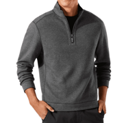 Image 2 of Tommy Bahama Flipshore Half-Zip Reversible Sweatshirt- Ebony