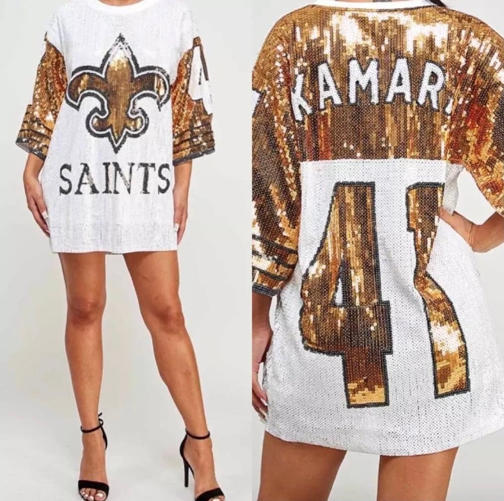 Image of Saints Kamara Sequin Jersey Dress