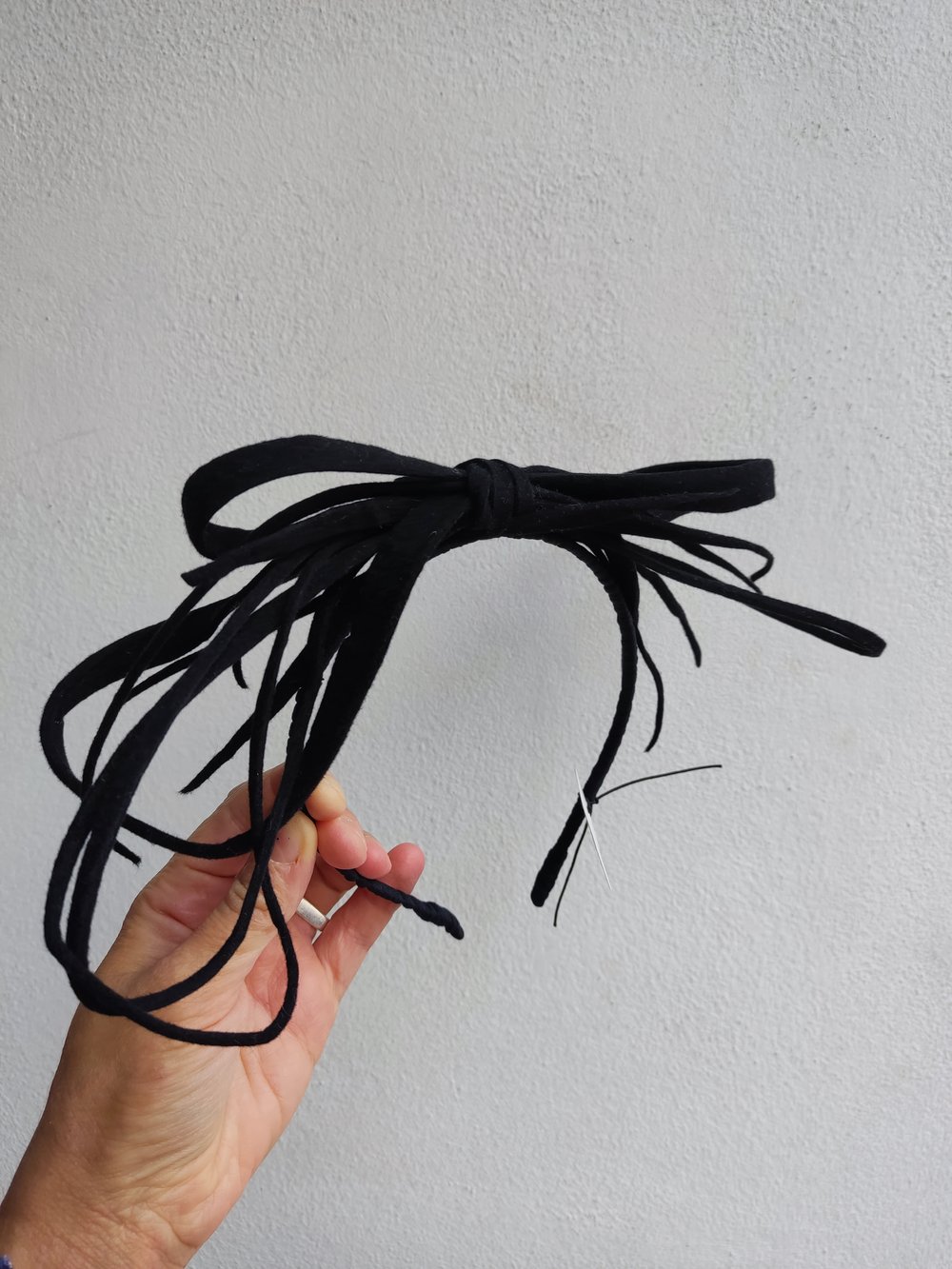 Image of Fascinator fiocco nero 