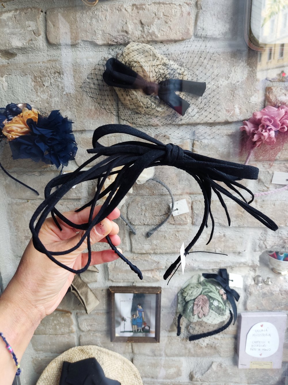 Image of Fascinator fiocco nero 