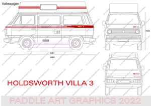 Image of VW T25 T3 Camper Holdsworth Villa 3 graphics kit / No1