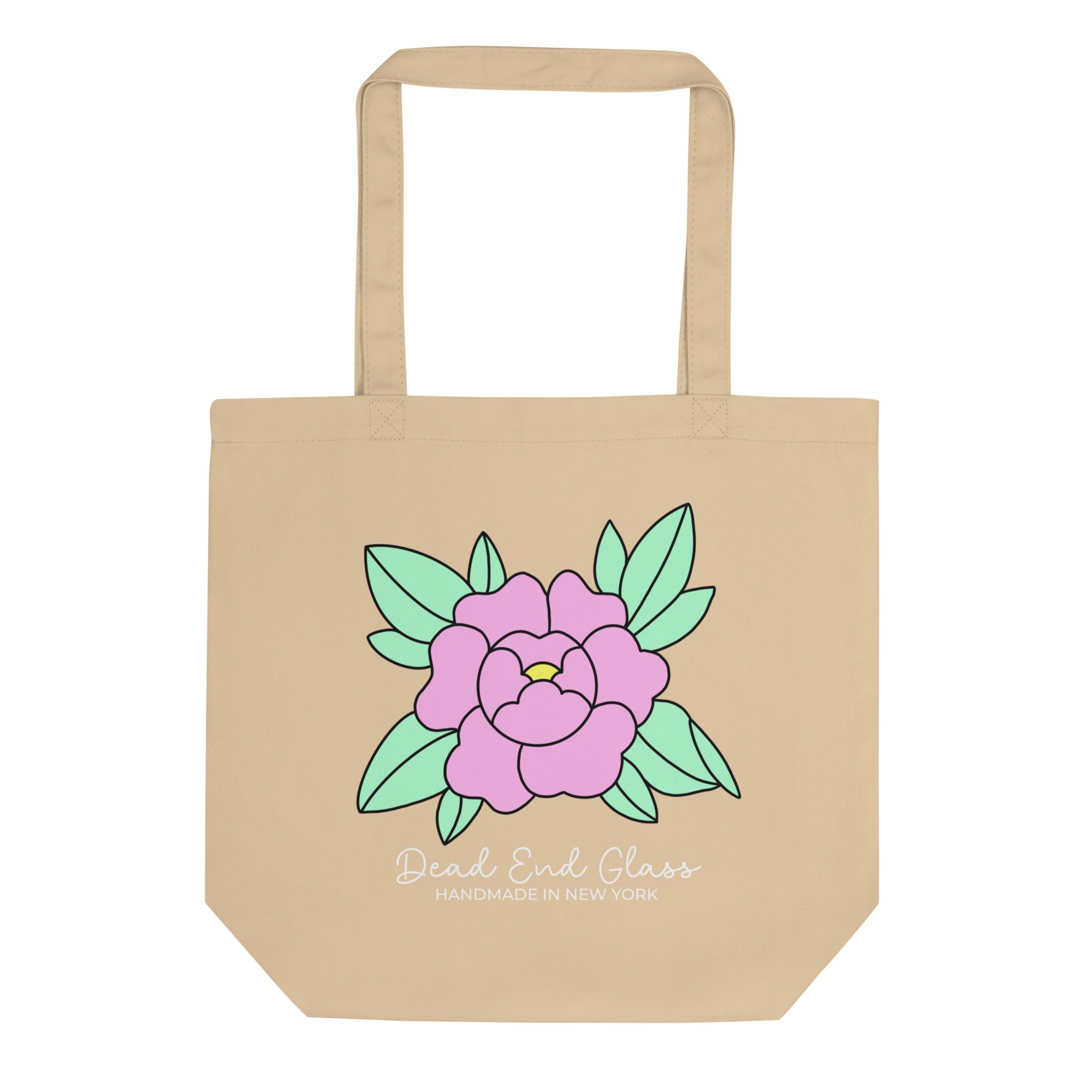 Pink Peony Tote Bag | Dead End Glass Pink Peony Tote Bag | Dead End Glass