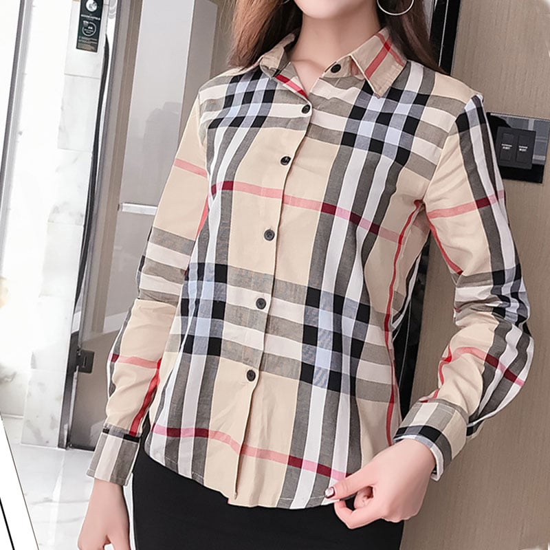 Image of TARTAN PLAID BUTTON DOWN TOP