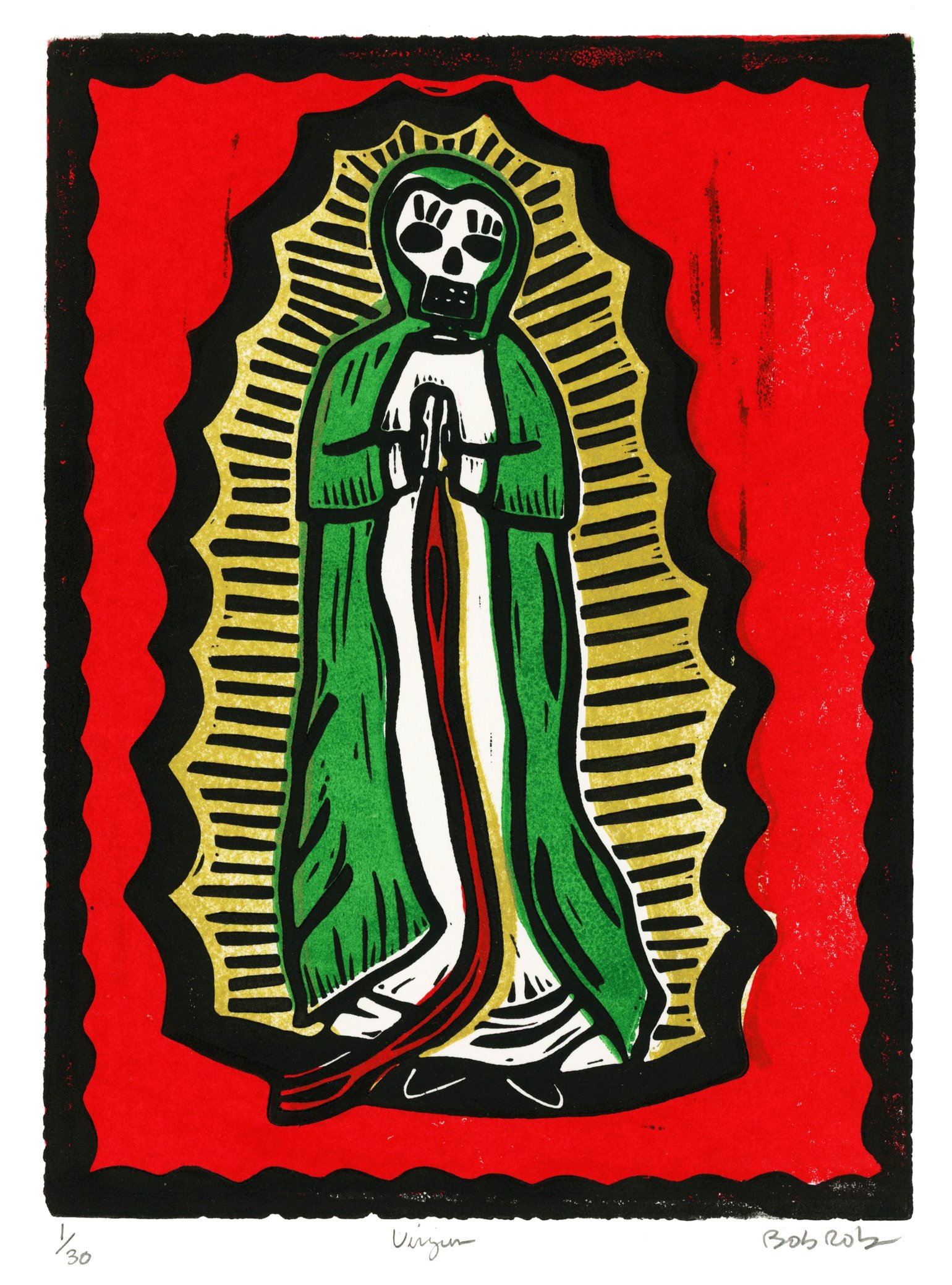 Image of La Virgen/The Virgin (Linocut)