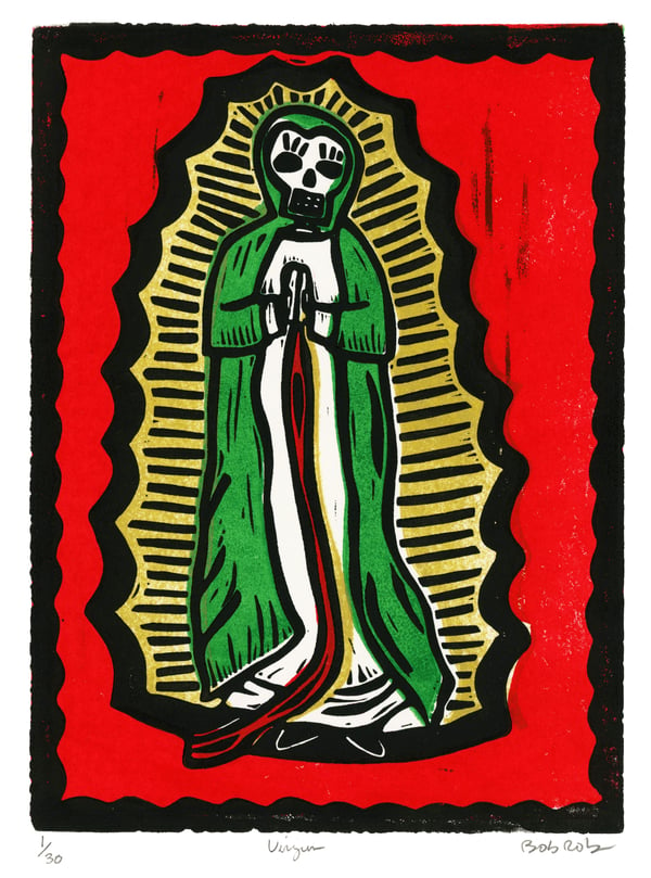 Image of La Virgen/The Virgin (Linocut)