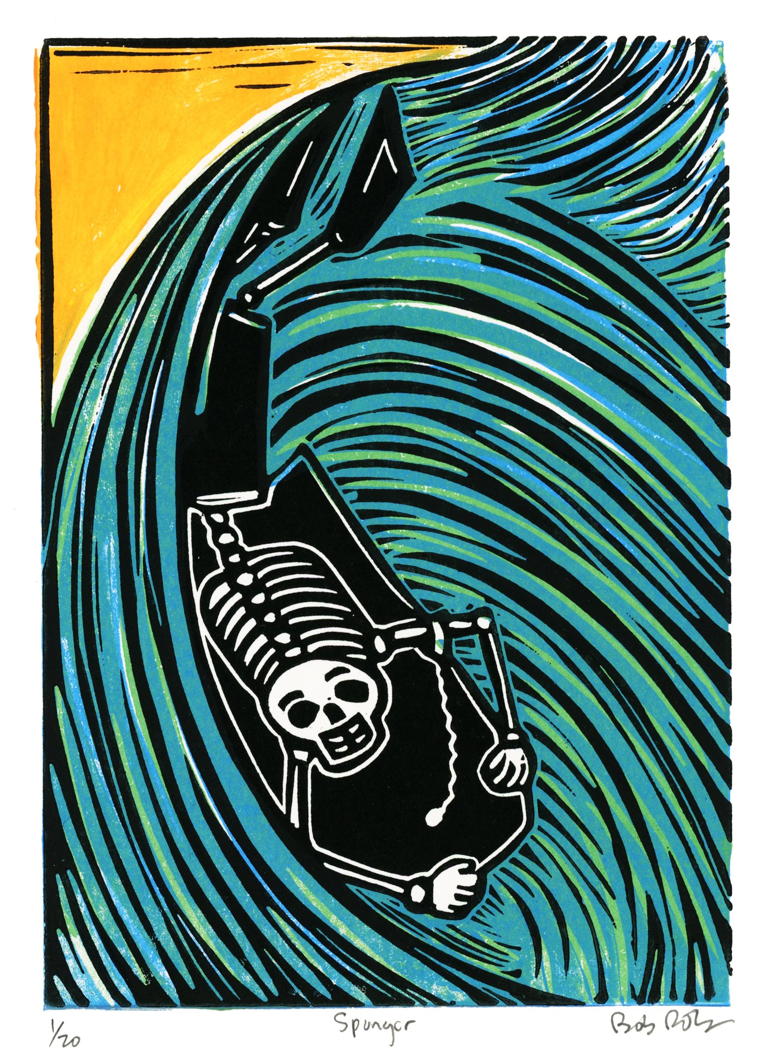 Image of Sponger (Linocut)