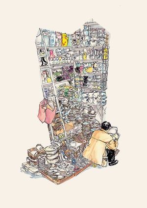 Image of Hong Kong Tea Ware Shop<br> A3 print