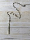 Hammered Rectangle Necklace 