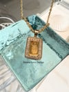 24K solid gold vintage Diamond rare king Kamehameha Hawaiian necklace 