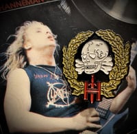 Image 1 of Jeff Hanneman Tribute Skull Pin