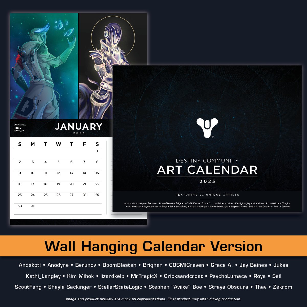 Destiny -- WALL VERSION -- 2023 Fanart Calendar | Community Fan Projects