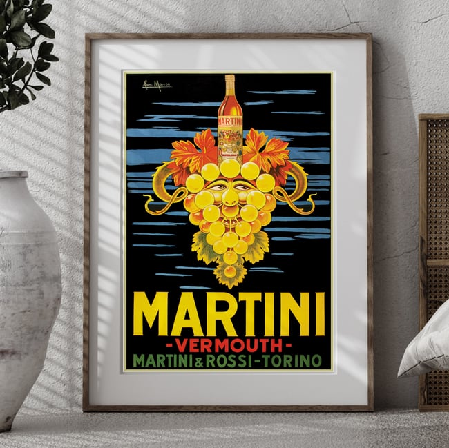 Martini Vermouth | Jan Marco | 1950 | Vintage Ads | Wall Art Print | Vintage Poster