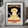 Vermouth Bianco | Marcello Dudovich | 1950 | Vintage Ads | Wall Art Print | Vintage Poster