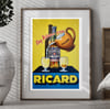 Ricard | Cinq Volumes d'eau | Vintage Ads | Wall Art Print | Vintage Poster