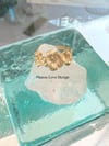 14k solid gold vintage hibiscus Hawaiian ring