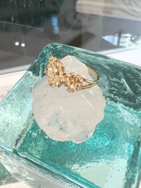 Image 2 of 14k solid gold vintage hibiscus Hawaiian ring