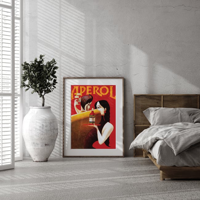 Aperol "Rendez-Vous" | Lorenzo Mattotti | Vintage Ads | Wall Art Print | Vintage Poster