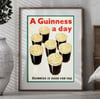 A Guinness a Day | John Gilroy | 1935 | Vintage Ads | Wall Art Print | Vintage Poster