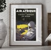 Air Afrique Vintage Travel Poster