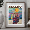 Fly Malev to the USSR | Mate Andras | 1966 | Vintage Travel Poster | Home Decor