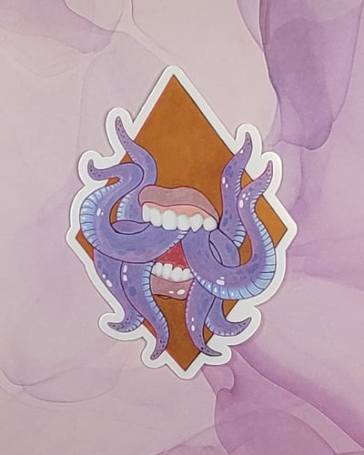 Image of Tentacle Mouth - Sticker