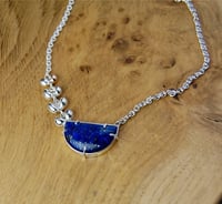 Image 1 of Senecio necklace - Lapis lazuli 