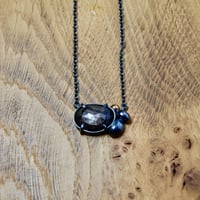Image 1 of Grey sapphire storm necklace