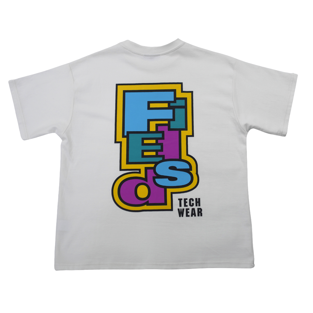 Image of "Funky Logo" T Shirt (White)