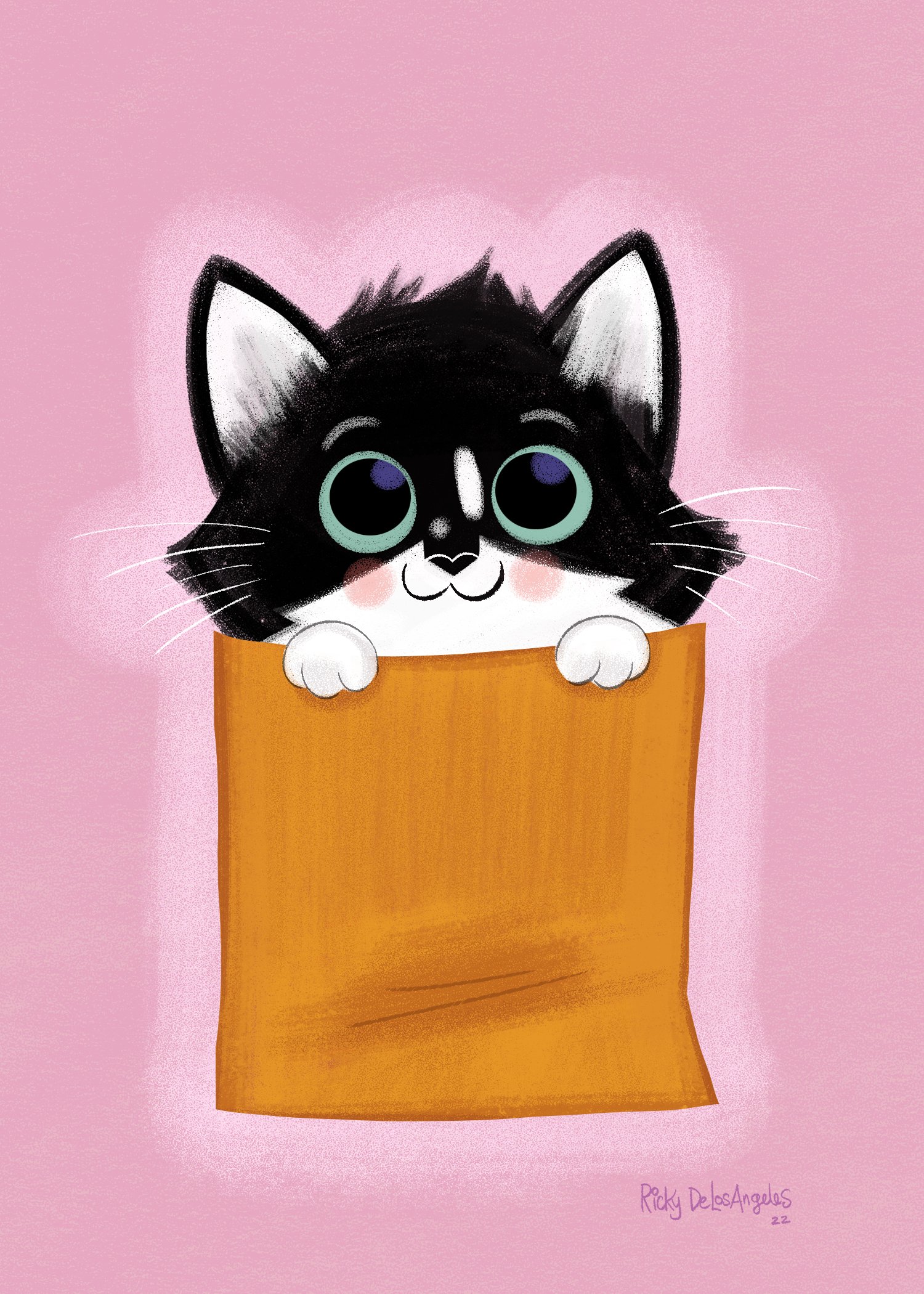 Image of Jackpot, Kitten Rescues Inspiration / CatCon Limited Edition 5x7 Print by Ricky De Los Angeles